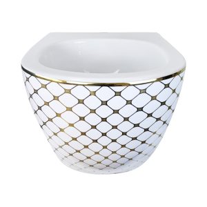 Geometrik Beyaz Altın Bide